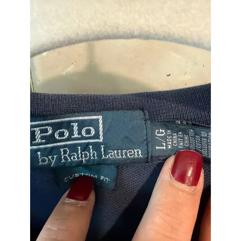 Polo Ralph Lauren Mens Large triple pony on back polo shirt